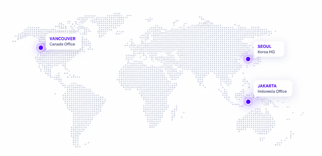 GANES offices in Vancouver, Seoul and Jakarta